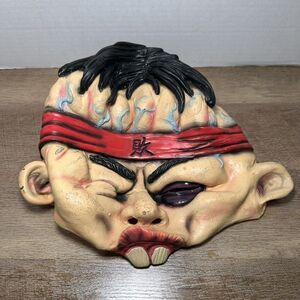 Disguise Halloween Vintage Rubber‎ Mask Karate Kid Black Eye Ninja 2002 Cosplay